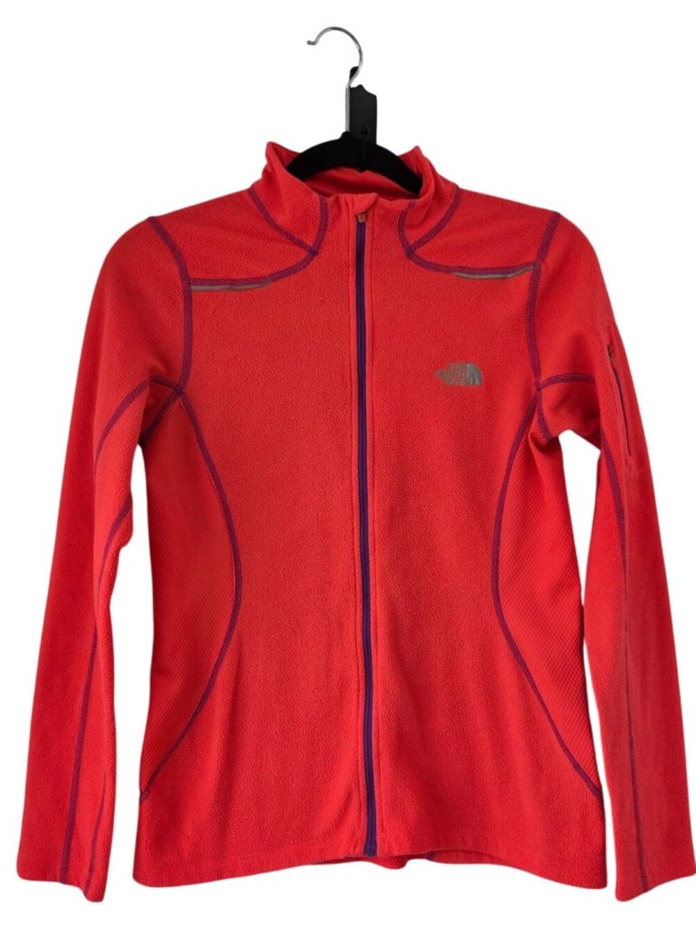 The North Face Neon Pink Lightweight Full Zip Fleece Jacket Sweater Women's S